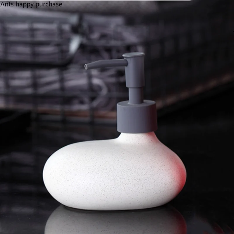 230ML Ceramic Lotion Bottle Home Bathroom Divide Empty Bottles Shampoo Shower Gel Bottle Hand Sanitizer Bottles Soap Dispenser