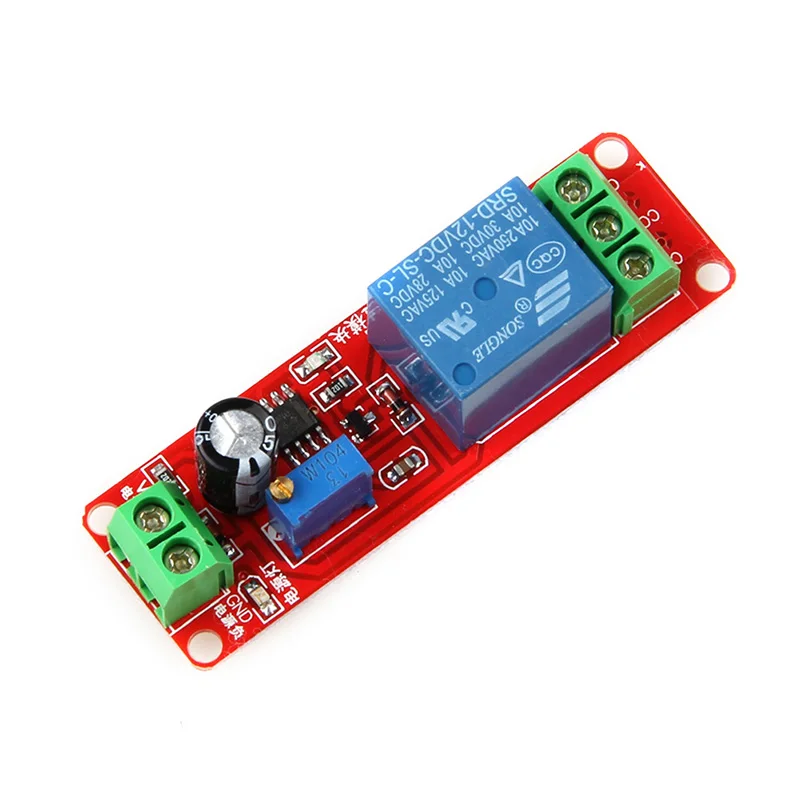 Módulo de relé de atraso para veículos, 12 v, dc, módulo ajustável para ne555, 0 ~ 10 s, j11, 19, dropship