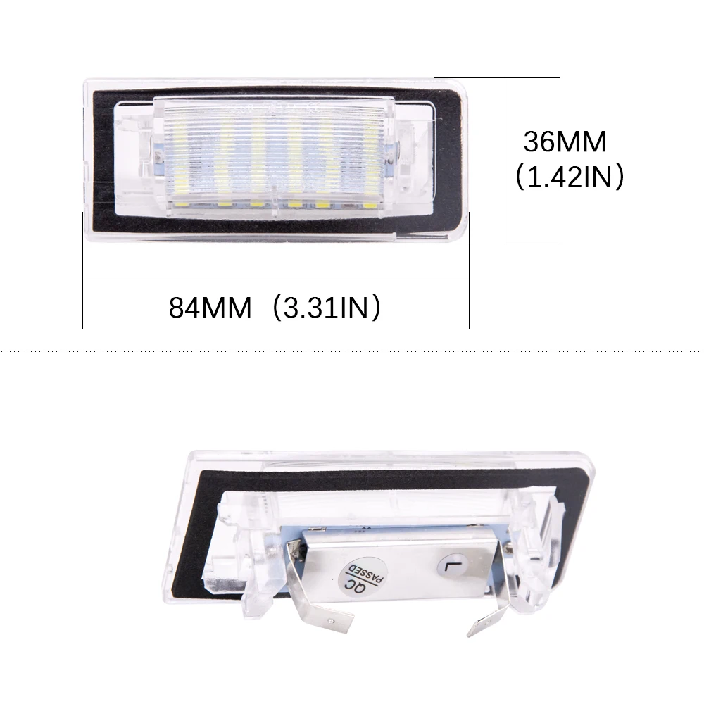 2pcs Canbus ไม่มีข้อผิดพลาด LED จำนวนใบอนุญาต light Plate สำหรับ AUDI TT 8N 1999 ~ 2006