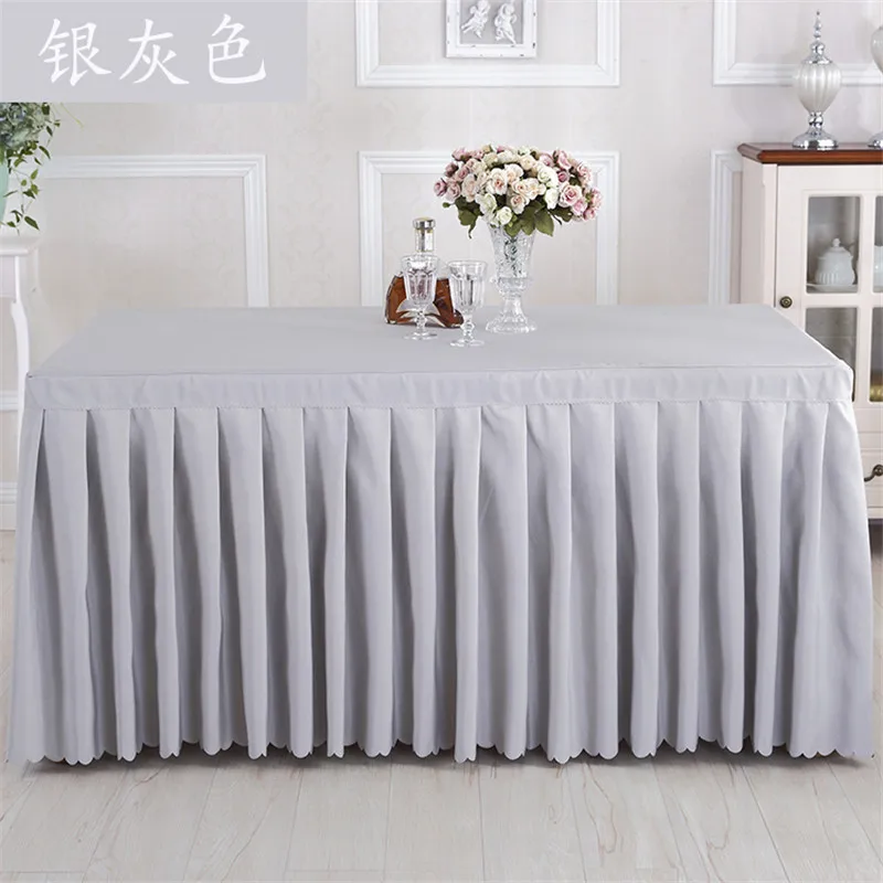 Good Quality Polyester Table Clothes Table Cover Wedding Party Banquet Table Skirting High Quality Fedex Shipping