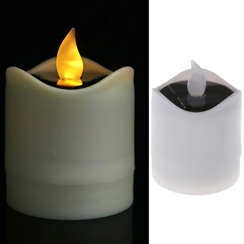 Đèn LED Năng Lượng Mặt Trời Đèn Vàng Nhấp Nháy Trà Đèn Lễ Hội Cưới Lãng Mạn Trang Trí