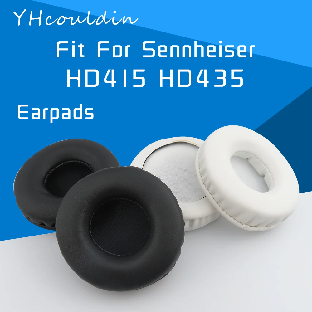 YHcouldin Earpads For Sennheiser HD415 HD435 Headphone Accessaries Replacement Wrinkled Leather