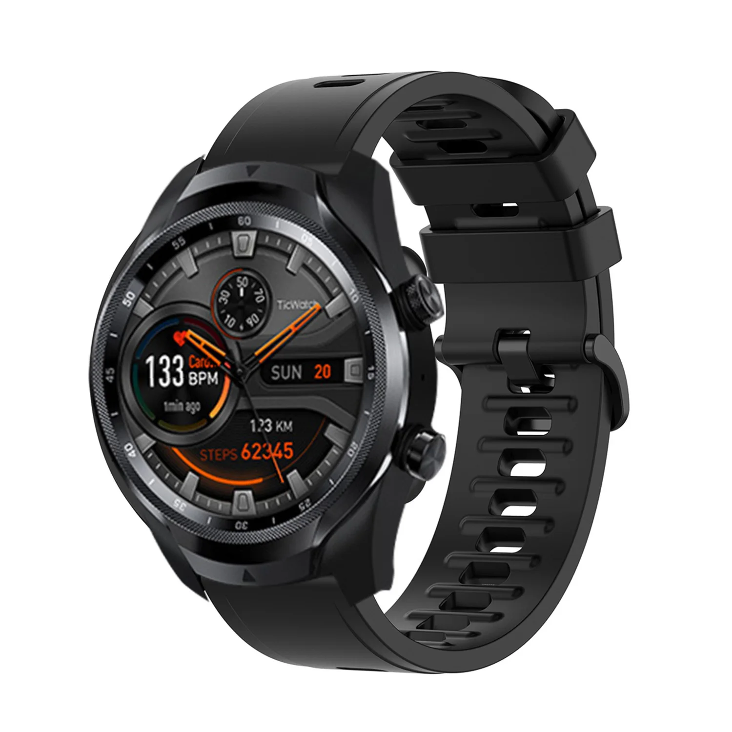 Correa de silicona de 22mm para Ticwatch Pro 3/Pro 4G/LTE, banda de repuesto para reloj inteligente, GTX E2 S2