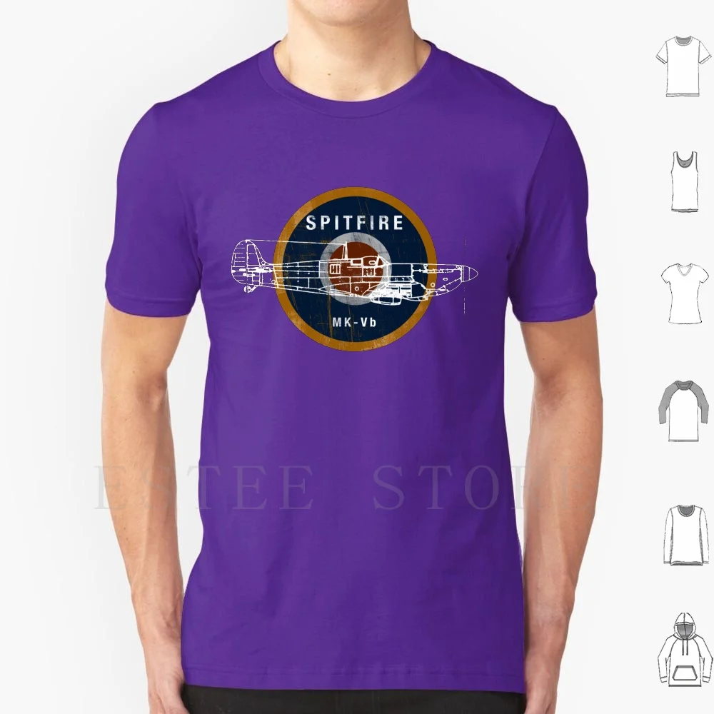 Spitfire T Shirt Cotton Men DIY Print Aviation Pilot Raf Ww2 Royal World War 2 Airforce Fighter Pilot Fighter Spitfire