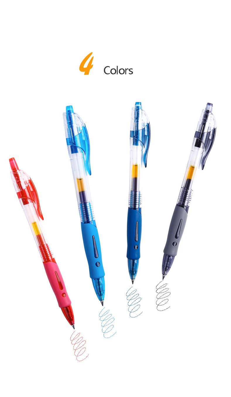 M & g-文房具用の格納式ボールペンと詰め替えキット,青,オフィス