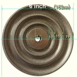 6 inch 150mm Diamond Grinding Wheel Disc 3 Groove Ring Face Egg Shaping Jade Polishing for Angle Machine 12.7mm Inner Hole