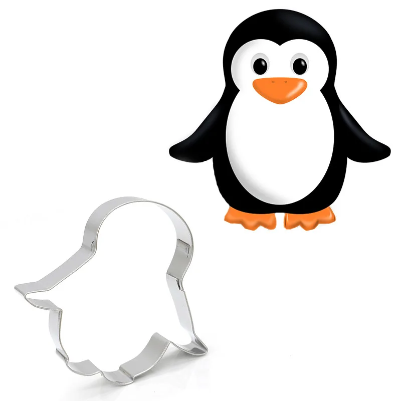 Penguin Stainless Steel Cutting Biscuit Mould Cake Fruit Sugar Mold Baking Tools