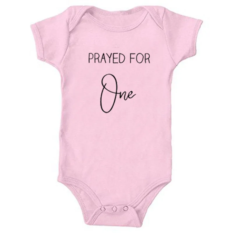 Cute Twin Clothes Prayed for One Blessed with Two Cotton Bodysuits Twins Boys Girls Rompers Newborn Playsuit Casual Jumpsuit