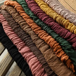 NINI WONDERLAND 2023 Autumn Winter Cotton Linen Solid Color Big Scarf Women Vintage Shawl Lady Casual Scarfves Four Season