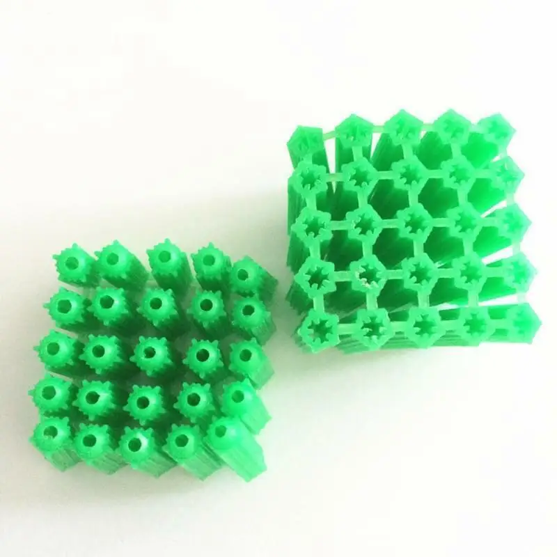 100/200PCS tubo di espansione a vite autofilettante 6*25MM per fissaggio a vite in muratura di plastica verde