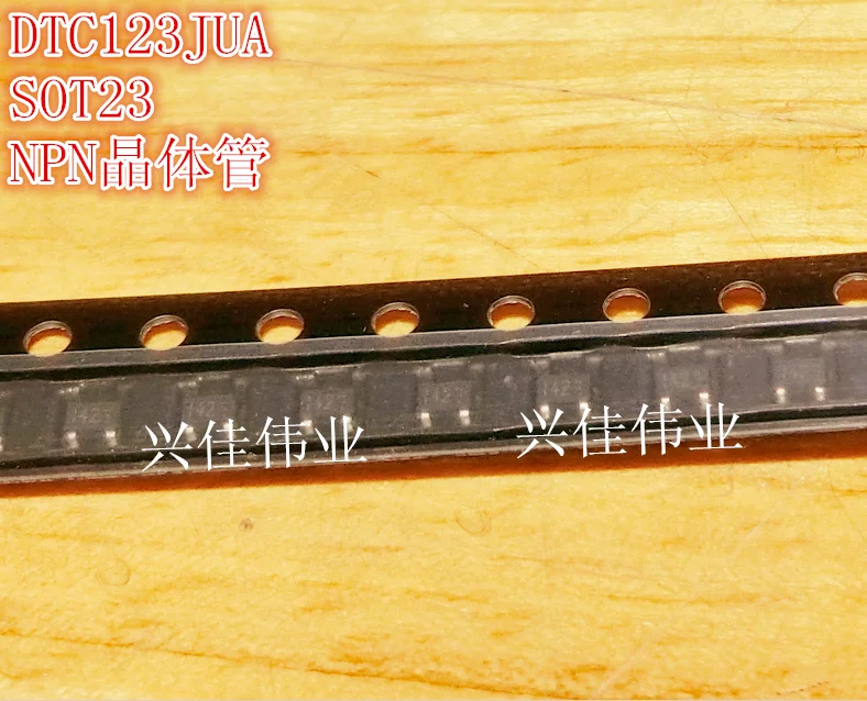 الأصلي 100 قطعة/DTC123JUA 142 سوت-323 NPN