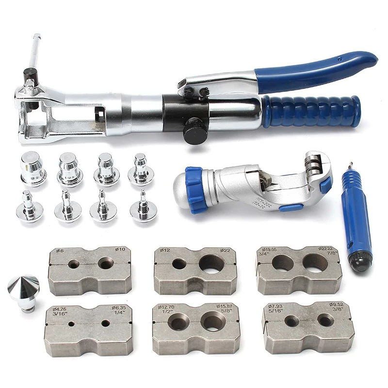 Hydraulic Tube Expander Tool Kit WK-400 7 Lever Hydraulic Pipe Expander Pipe Fuel Line Flaring Tools HVAC Tools 5-22mm