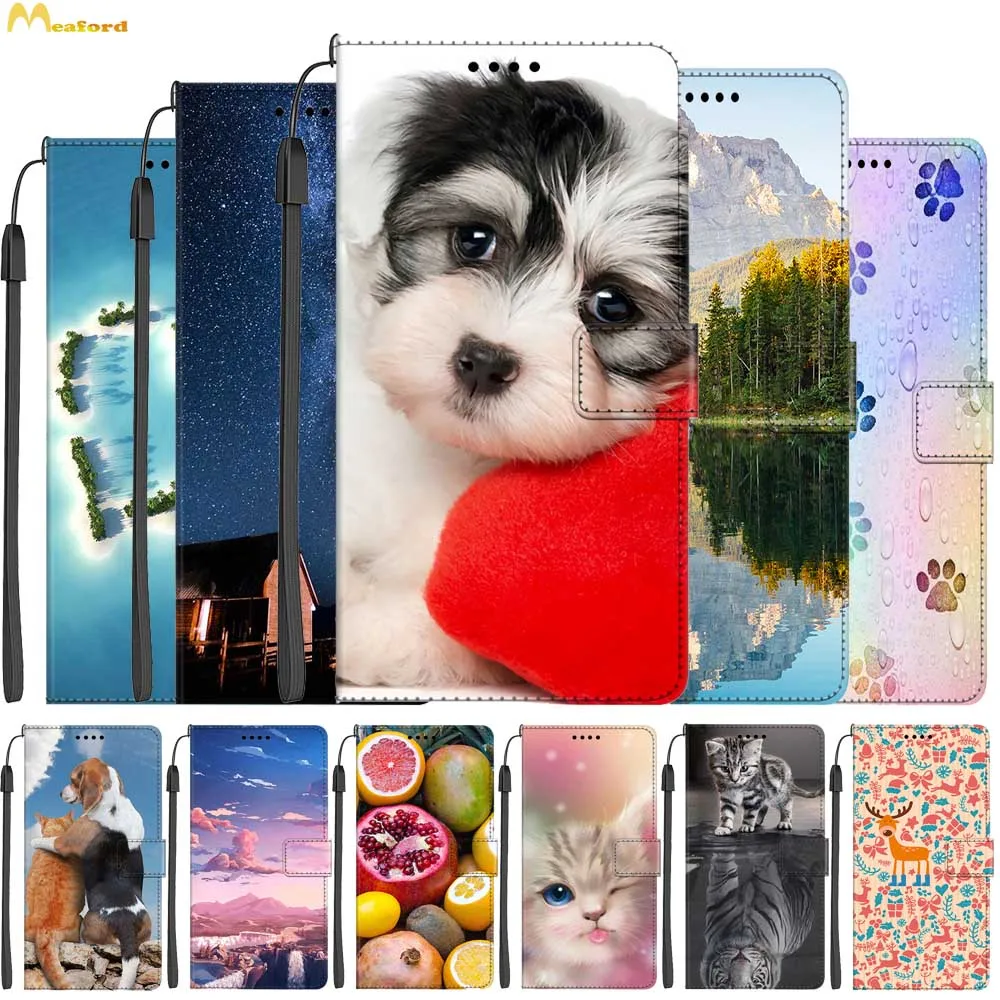 Leather Cases For Samsung GALAXY A15 5G Luxury Wallet Cats Flip Cover For Samsung A15 A155F Book Case Cute Card Slots Phone Bags