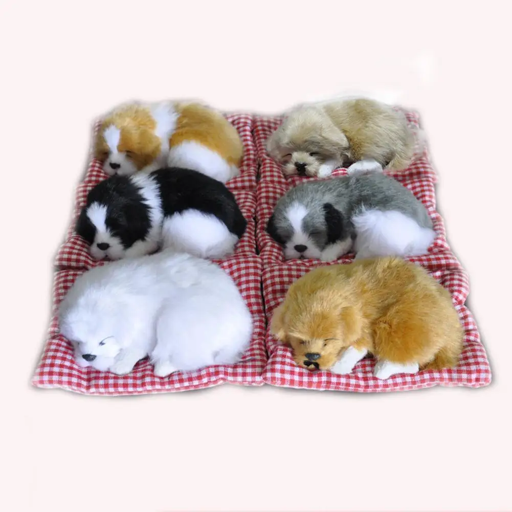 Cute Simulation Sleeping Puppy Dog Doll Toy with Sound Kid Toy Decoration Gift Kids Educational Toys for Children Gifts