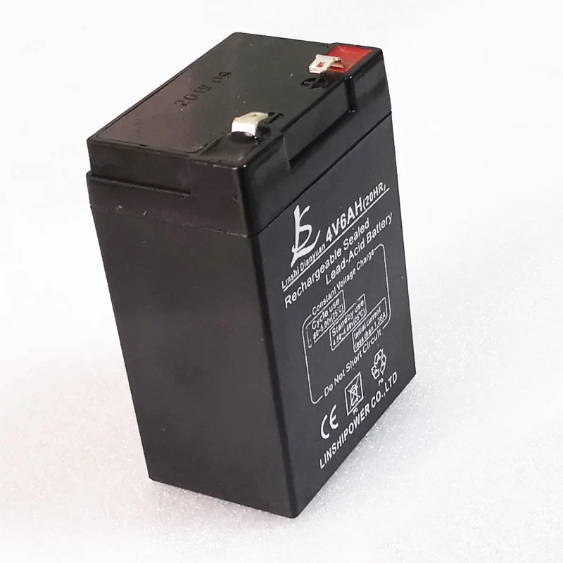 US 4V 6.0Ah Rechargeable lead acid storage battery cell 6000mAh for LED light bulb and electronic scale balance maintenance free