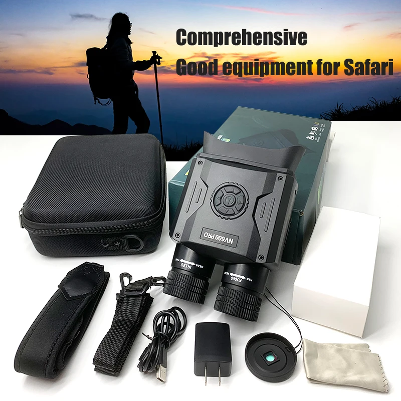 Night Vision rechargeable Device Binoculars 650 Yards  Digital IR Telescope Zoom Optics Photos Video Recording Hunting Camera