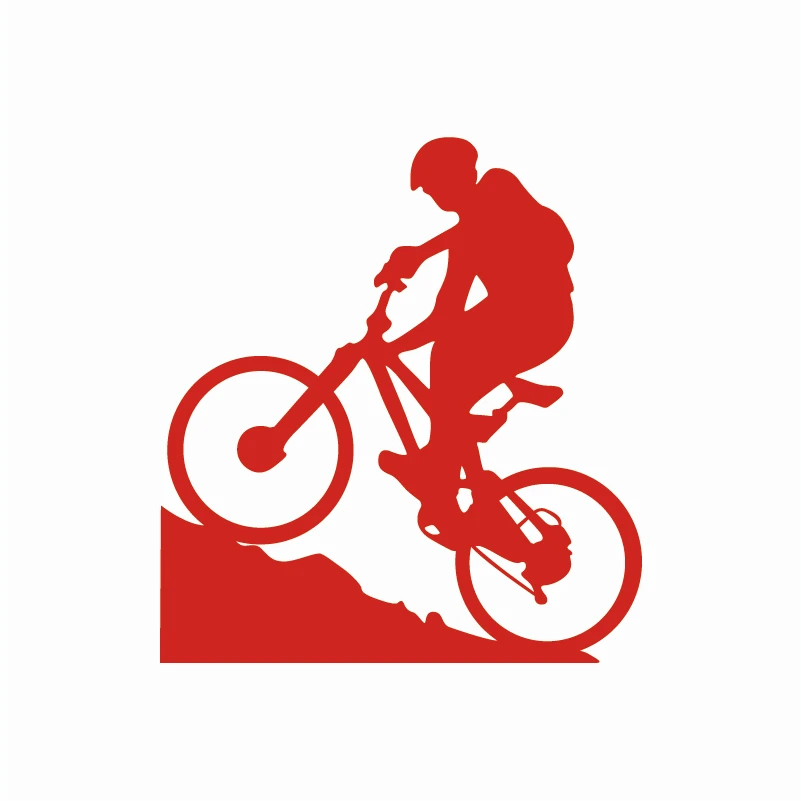 Mountain Biking Silhouette Styling Extreme Sports Bicycle Boy Car Sticker Exterior Accessories Vinyl Decals for BMW VW Audi Gti