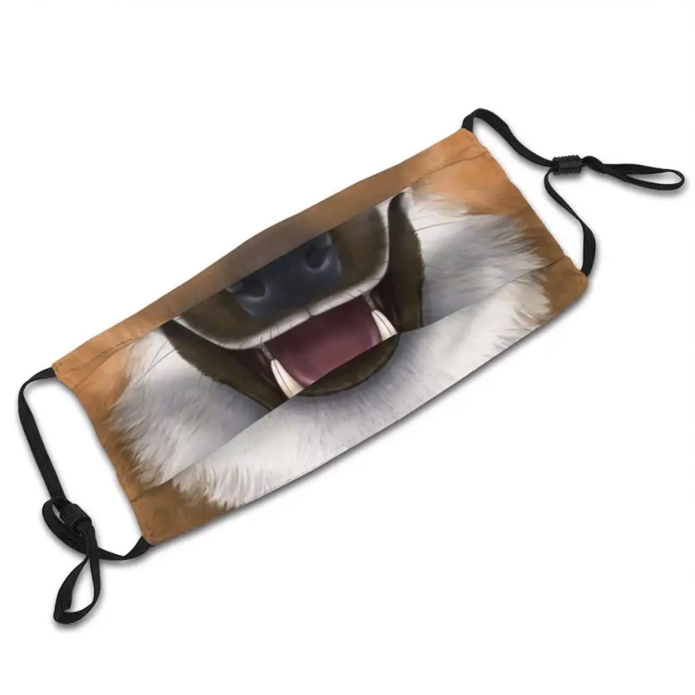 Maned Wolf Gezichtsmasker Doek Herbruikbare Print Filter Wasbare Maned Wolf Guara Harige Anthro Dier Gezicht