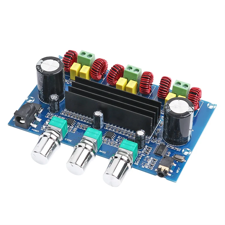 

2*80W+100W Bluetooth 5.0 Power Subwoofer Amplifier Board TPA3116D2 2.1 Channel TPA3116 Audio Stereo Equalizer AUX Class D Amp