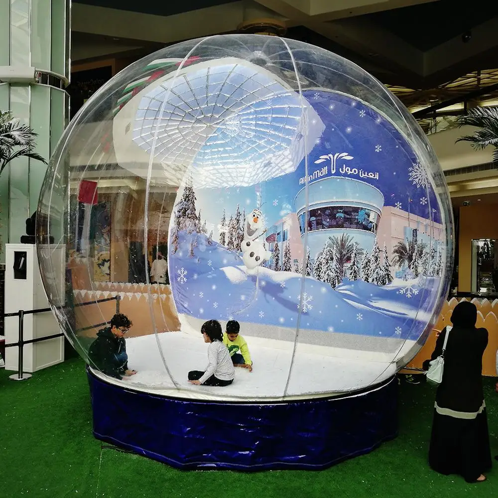 

Factory Price Inflatable Snow Globe For Outdoor Advertising 2M,3M,4M Human Snow Globe Photo Booth Christmas Yard Snow Globe