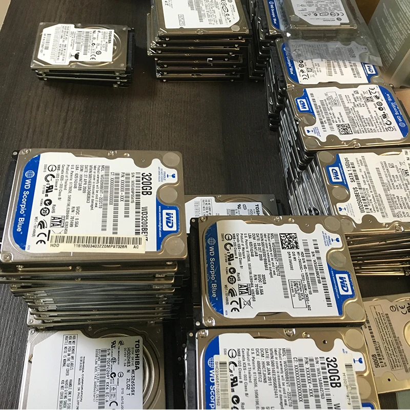 오리지널 분해된 중고 하드 드라이브, WD 브랜드 500Gb 2.5 인치 HDD SATA 3Gb-6 Gb/s 8-16M 5400-7200RPM 노트북 내부 블루 디스크