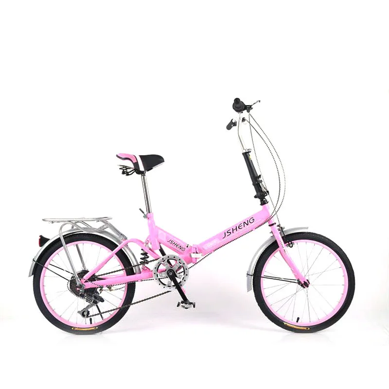 Foldable bicycle 20 Inches Easy folding portable Variable 1/6 speed Mini Small bike Lightweight Travel Shock Absorber Children