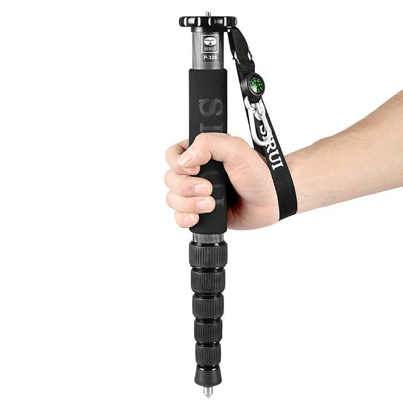 SIRUI P-326 Portable Tripod Carbon Fiber Monopod For Iphone Sumsang Digital Camera Tripod For Gropo