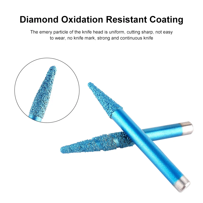 Brazed Diamond Engraving Router Bit Stone Milling Cutter Engraver Marble Granite Cutting Tool Blades Carving Knife Cnc Machine