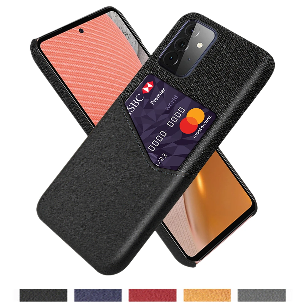 

Cloth Texture Card Slot Cover for Samsung Galaxy A72, A32, A52, A50, A30, A70, A80, A42, A10, A20, E, A90, A40 S, Luxury Slim, A