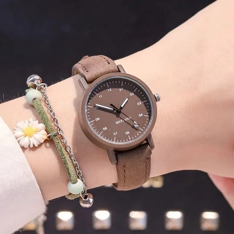 UTHAI BK30 Korean Version Of Simple Temperament Ins Wind Middle And High School Girl Small Fresh Antique Forest Antique Watch