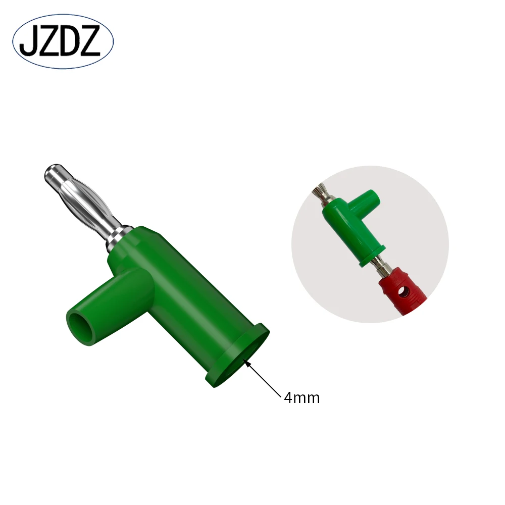 JZDZ 10pcs 4mm Banana Plug Copper Electrical Connector Adaptor 5 Colors J.10028