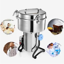 4500g Grinder Commercial Grain Chinese Medicine Material High-Speed Grinding Ultra-Fine Powder Crusher