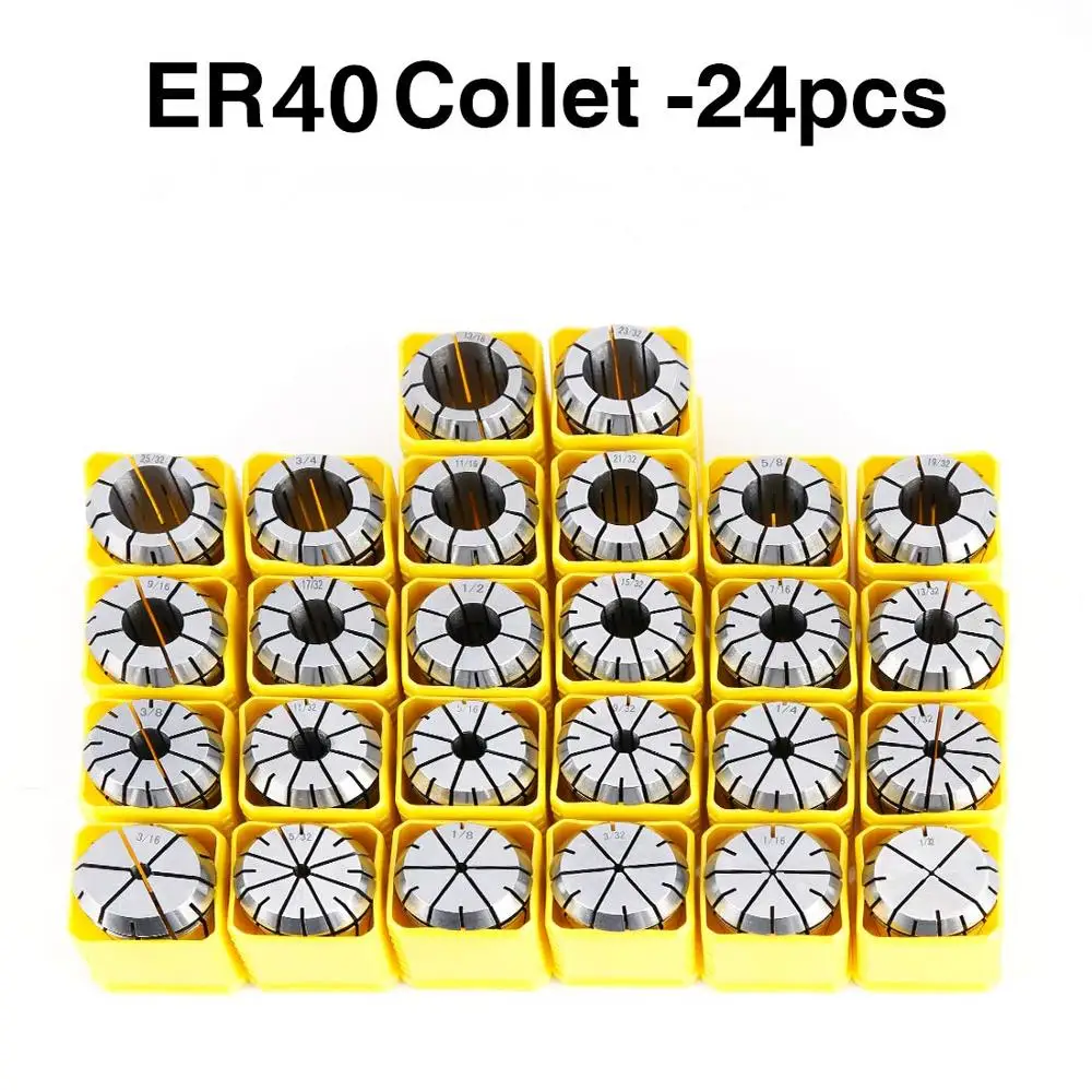 ER40 Collet Tool Precision Spring Collet Set From 3mm To 26mm CNC Collet Chuck for Milling Lathe Tools and Spindle Motors