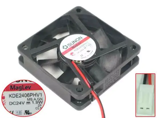 

SUNON KDE2406PHV1 MS.A.GN DC 24V 1.9W 60x60x15mm Server Cooling Fan