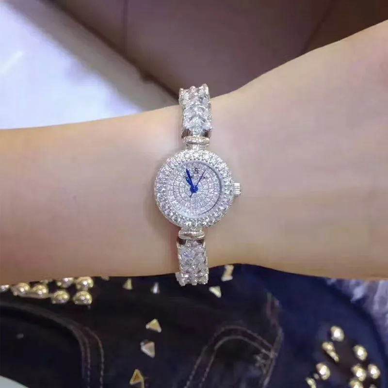 Women\'s Watches Female Quartz Wristwatch Ladies Jewelry Fashion For Girls Gift Waterproof Zircon Round Square Oval Blue Pointer