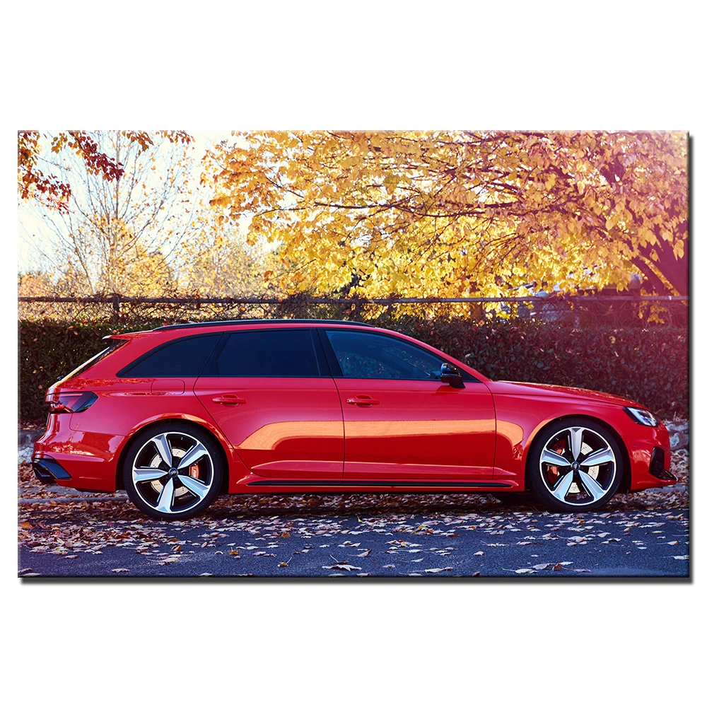 Vehicle Poster Audi RS4 Avant Canvas Prints DIY Framed Painting Wall Art For Living Room Decor