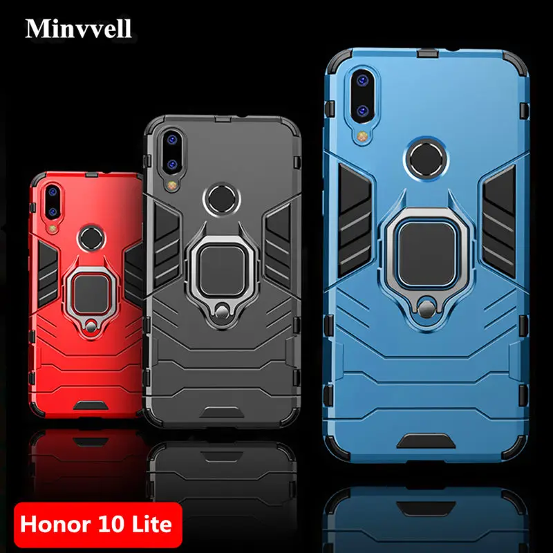 

For huawei honor 10 lite 10i 10 i case Armor Ring Magnetic Card Holder Shockproof Phone Cover For huawei honor 10 lite 10lite