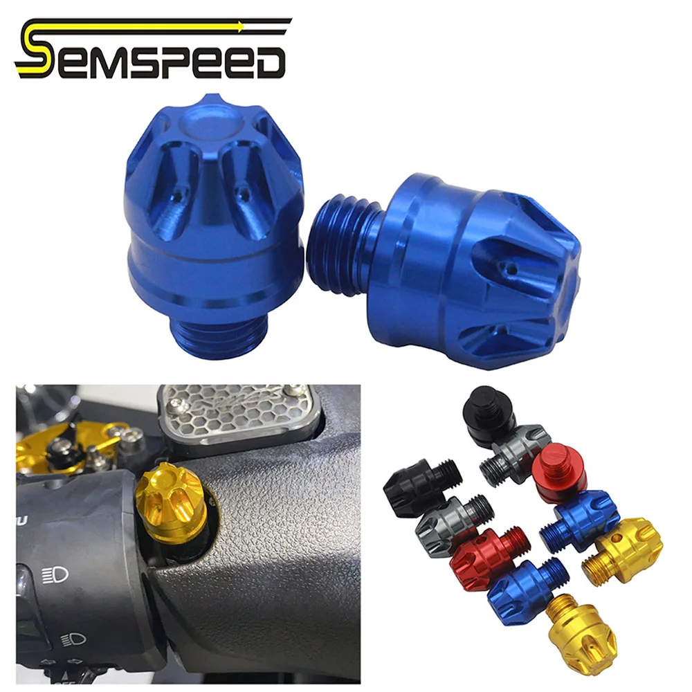 SEMSPEED Motorcycle Mirrors Handlebar Rearview Side Mirror Adapter Bolts Screw For HONDA PCX 125 PCX 150 PCX125 PCX150 2012-2020