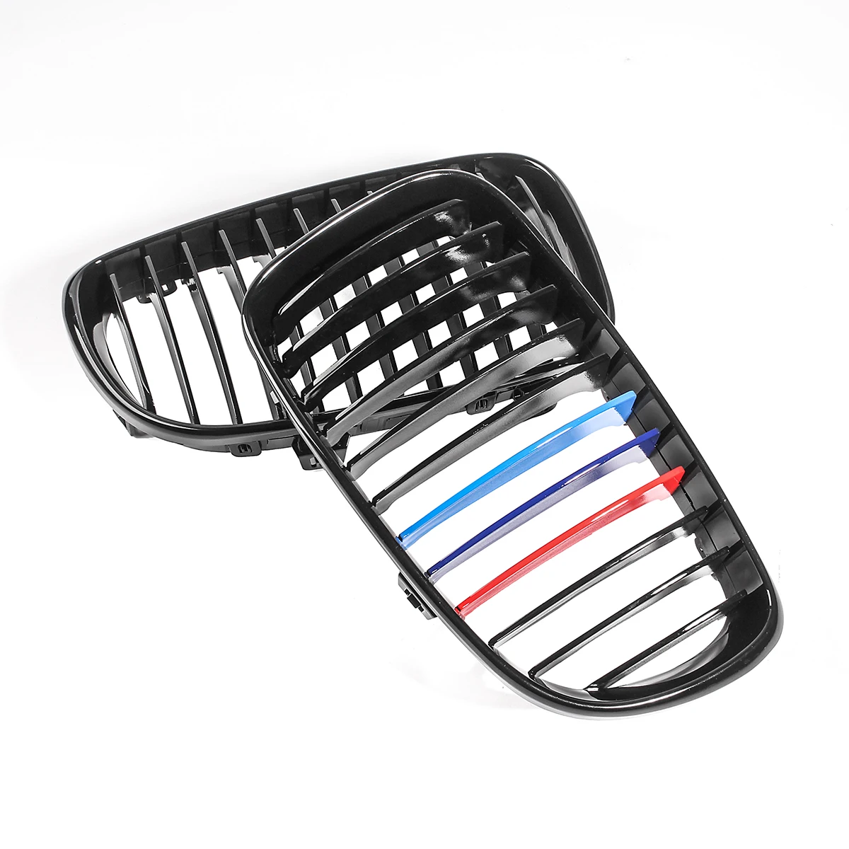 

1 Pair Gloss Black M-Color Front Kidney Grilles For BMW E81 E82 E87 E88 118i 125i 135i 130i 120i 128i 2005-2015 2012 2011 2010