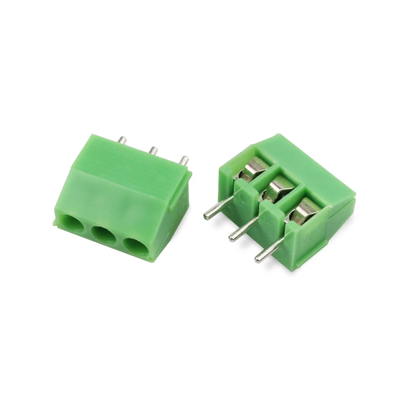 20 peças KF350-3.5 3.5mm passo 2/3 pinos emendáveis plug-in pcb conector do bloco terminal de parafuso kf350 300v 10a para cabo 24-18 awg