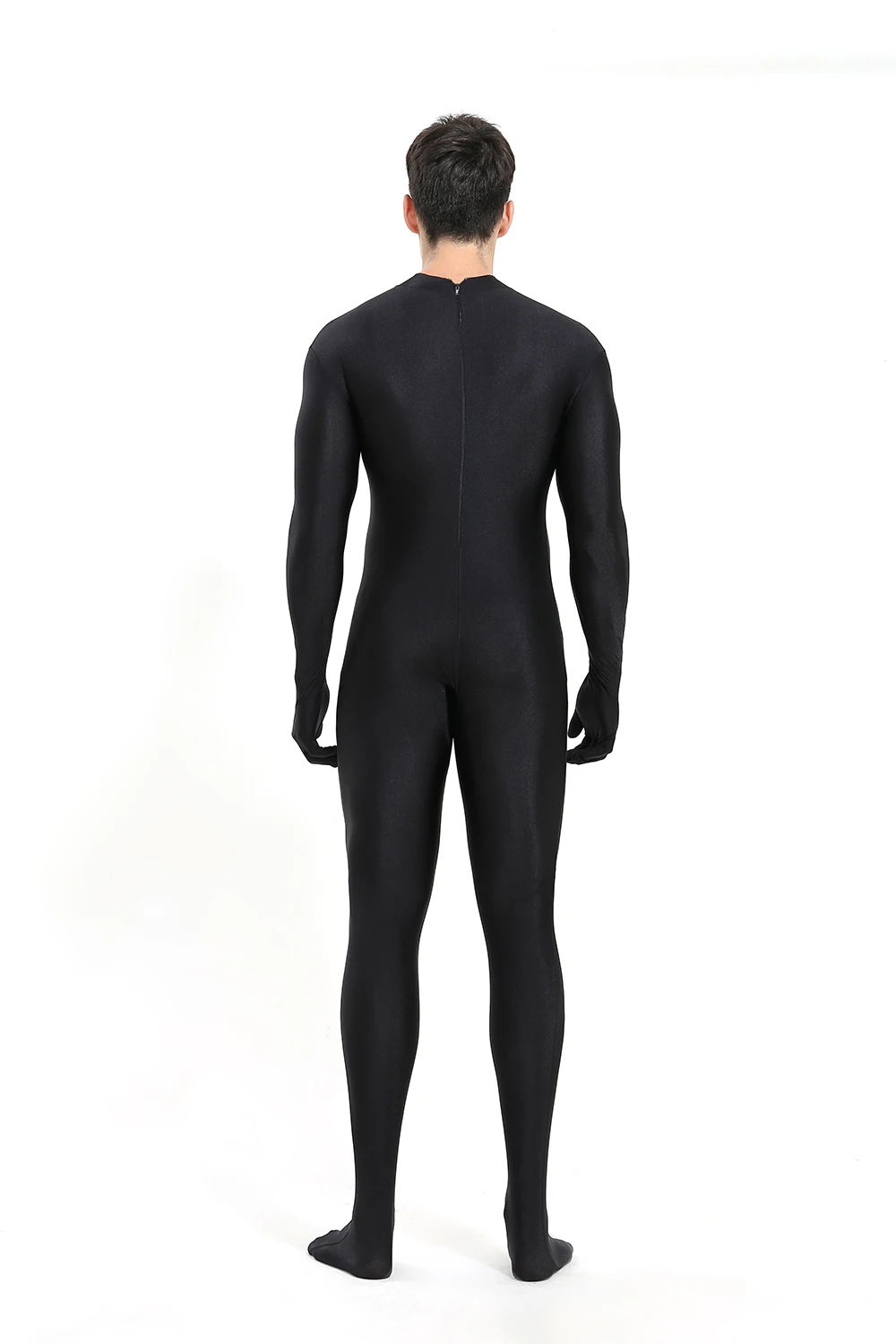 SPEERISE Spandex nero Zentai Full Body Skin tuta attillata Unisex Zentai Suit Body Costume per donna Unitard Dancewea