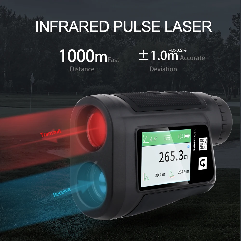 Imagem -02 - Gvda-telescópio Rangefinder Laser Medidor de Distância para Caça Golf Laser Range Finder Medida de Inclinação 600m 800m 1000m 1500m