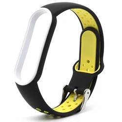 For Xiaomi Mi Band 5 4 3 6 Strap Double Color Silicone Wristband Bracelet Replacement For Xiaomi Band 4 MiBand 3 5 6 band Straps