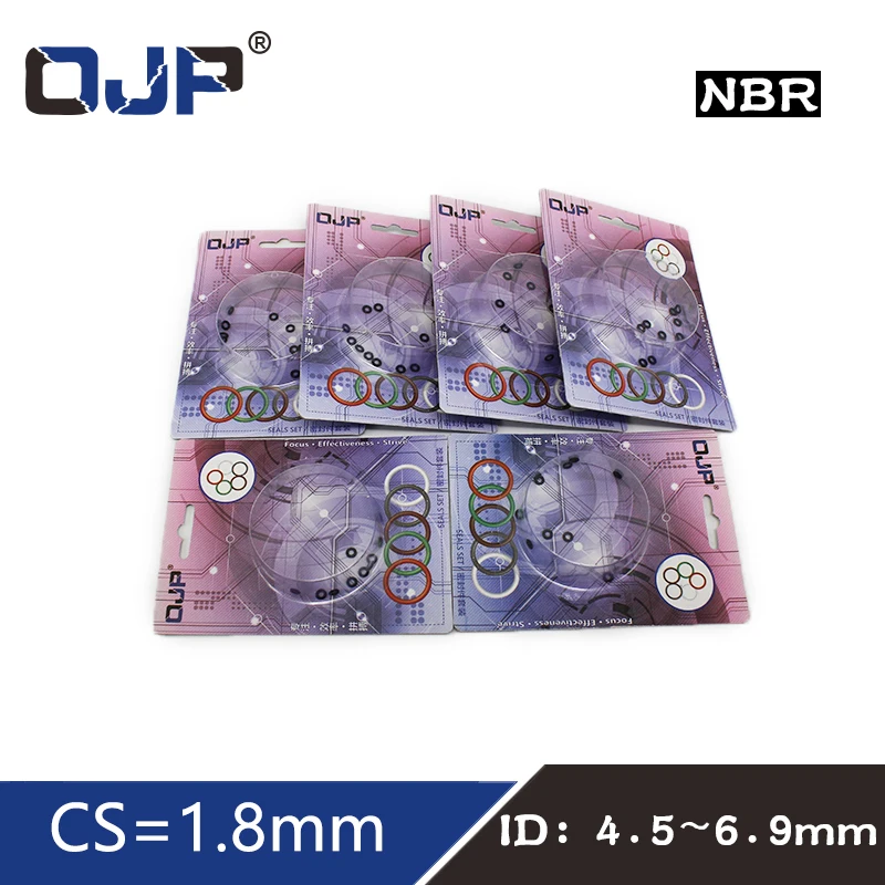 O-ring Waterproof NBR seal O ring Boxed nitrile rubber  Gask thickness CS 1.8mm ID4.5/4.87/5/5.3/5.5/6/6.3/6.7/6.9mm