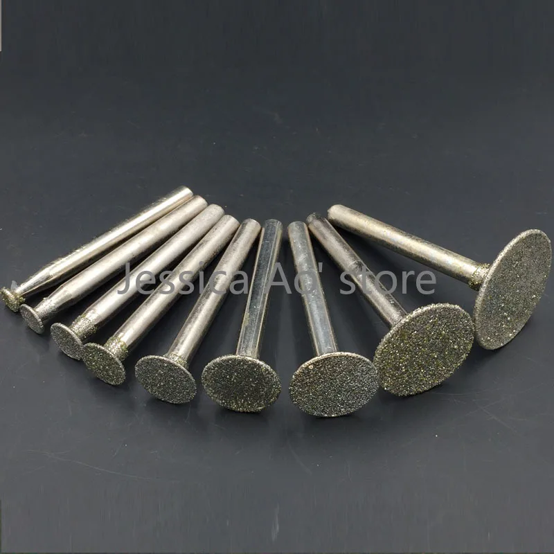 6-30mm Electric Mill Weld Joint Smoothing Rotating Burr Diamond Grinding Head Nail Head 6mm Shank Jewellery Carving Tools