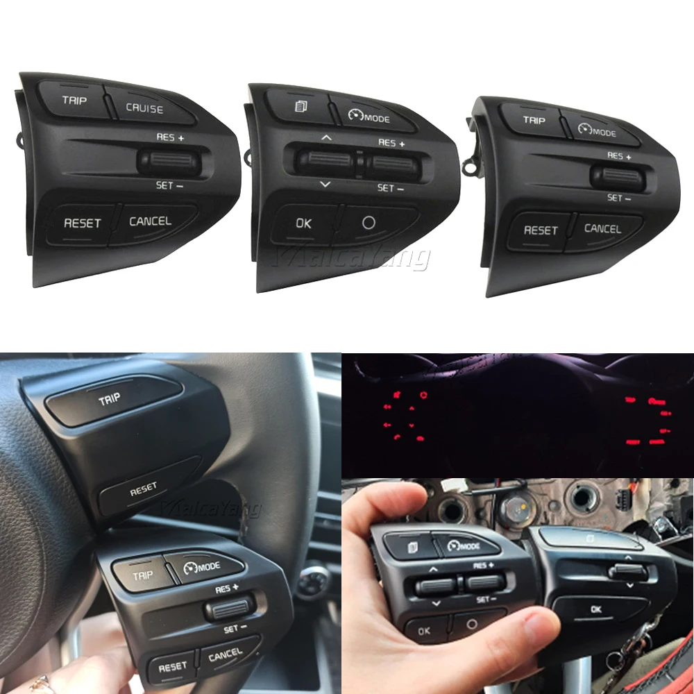 For Kia Rio 4 X-line Morning Picanto December 2017-2021 Car Multifunction Steering Wheel Audio Cruise Control Buttons Switch