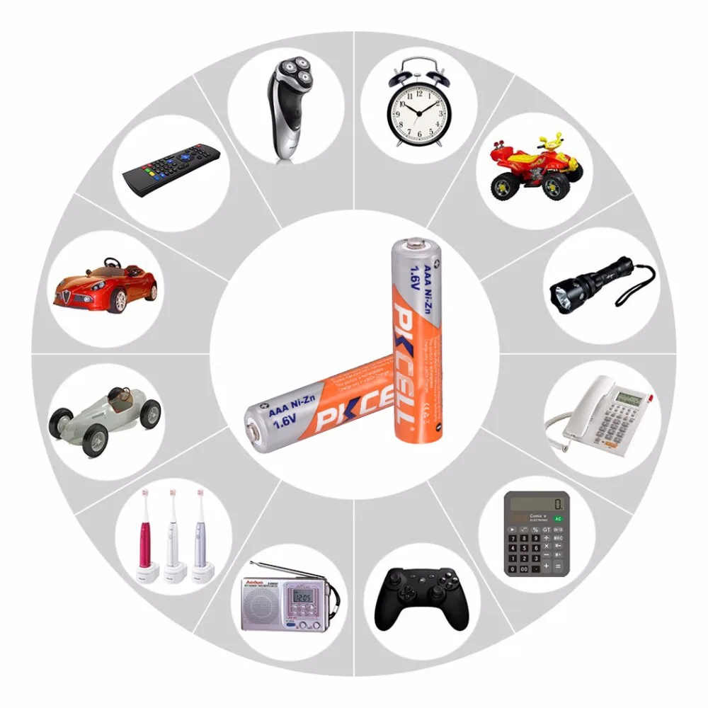 8 szt. PKCELL1.6V bateria AAA NIZN akumulatory AAA ni-zn 900mWh z 2 bateria PC obudowa skrzynki AA AAA do aparatu zabawkowego