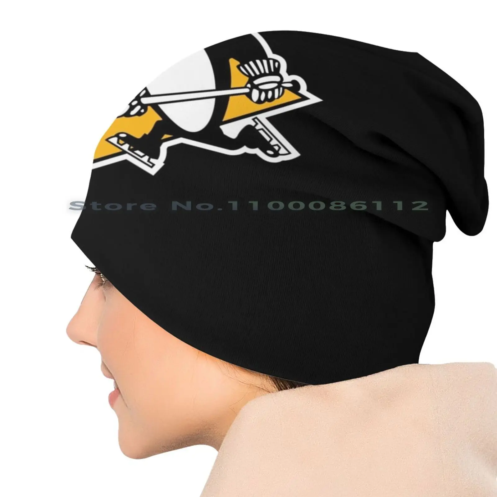 Penguins-Pittsburgh Beanies Knit Hat Logo Penguin Brimless Knitted Hat Skullcap Gift Casual Creative