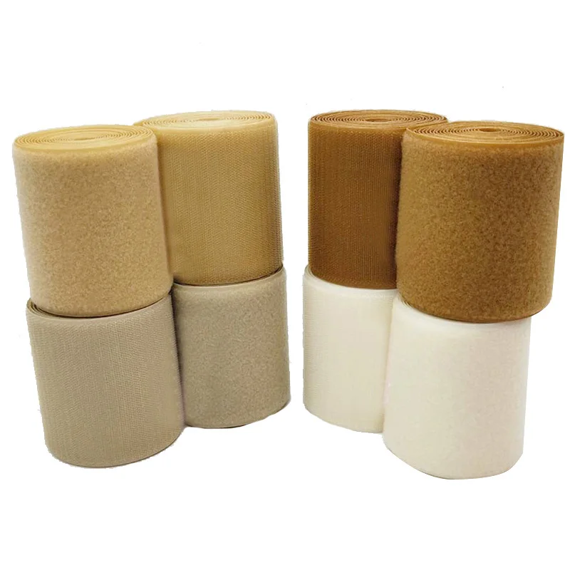 10cm Width Khaki nylon no self adhesive tape hook loop fastener tape sewing Accessories sticker strip clothing stick tape