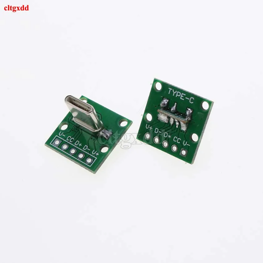 1pcs Micro Mini USB Type C USB 2.0 3.0 Male Female PCB Connector 90 Degree Data Charging Cable Jack Test Board with Pin Header